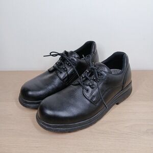 Red Wing Oxford Shoes Mens 10 B Black Leather Plain Toe Workwear Heritage Derby